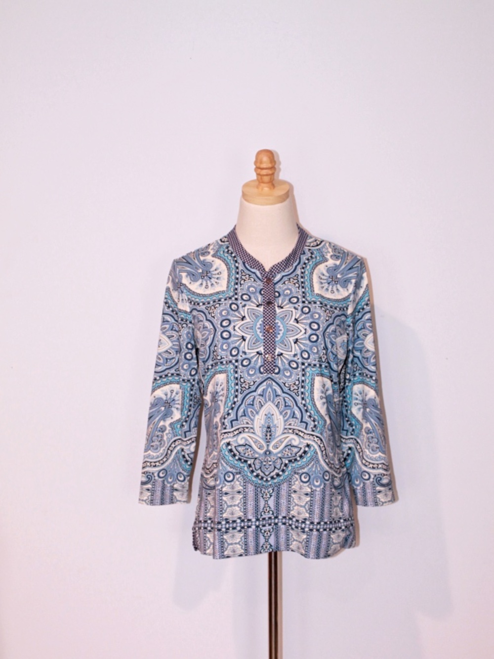 J. McLaughlin Catalina Cloth Tunic Paisley Print Top Size (M)